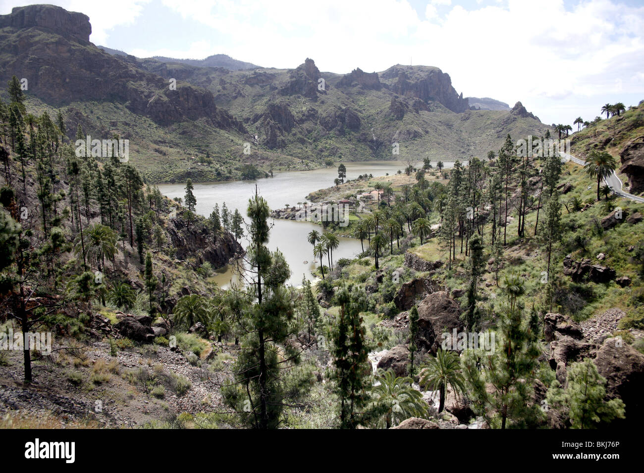 Embalse de Soria See, Gran Canaria, Kanarische Inseln, Spanien Stockfoto