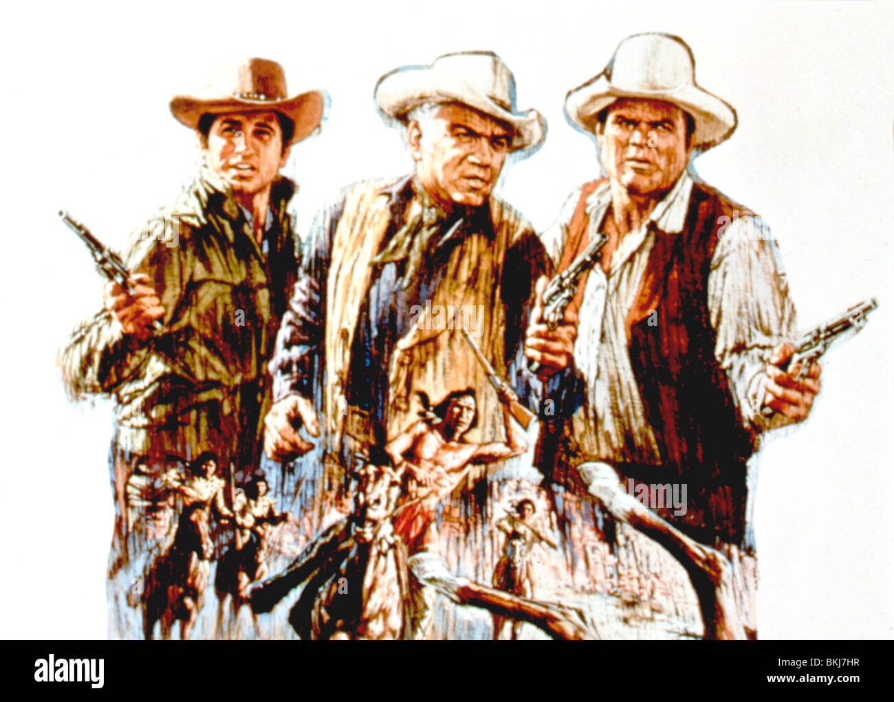 BONANZA (TV) MICHAEL LANDON, LORNE GREENE, DAN BLOCKER, POSTER BNZ 012 Stockfoto