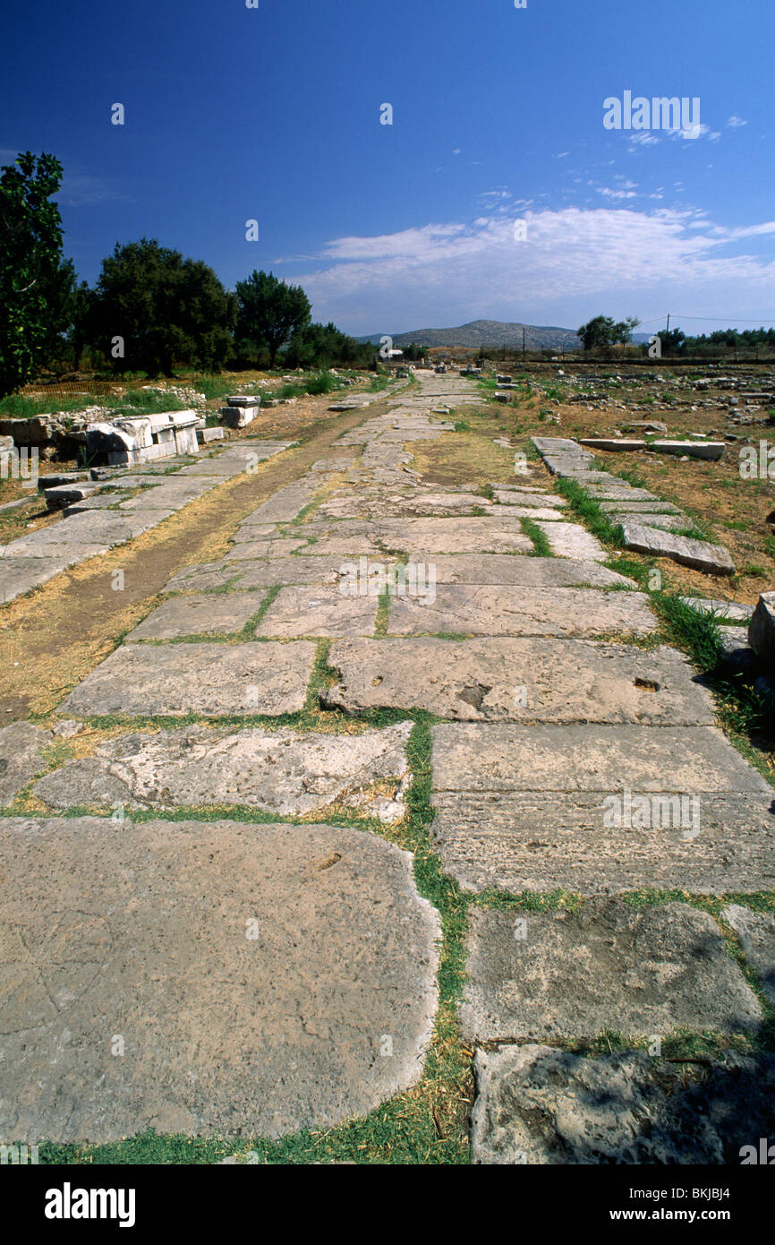 Griechenland, Nordosten der Ägäis, Samos, Heraion, heilige Straße Stockfoto