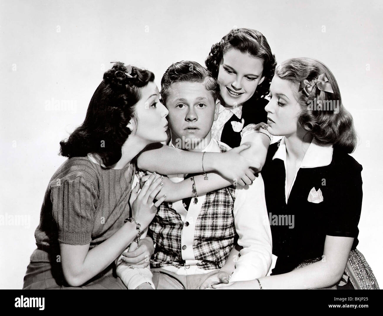 LIEBE FINDET ANDY HARDY (1938) ANN RUTHERFORD, MICKEY ROONEY, JUDY GARLAND, LANA TURNER LFAH 001 P Stockfoto