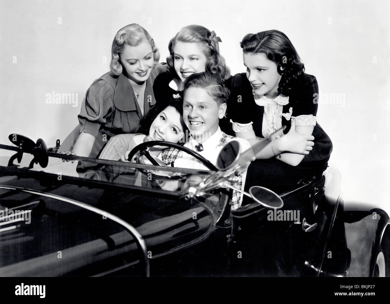 LIEBE FINDET ANDY HARDY (1938) CECILIA PARKER, ANN RUTHERFORD, LANA TURNER, MICKEY ROONEY, JUDY GARLAND, GEORGE B SEITZ (DIR) Stockfoto