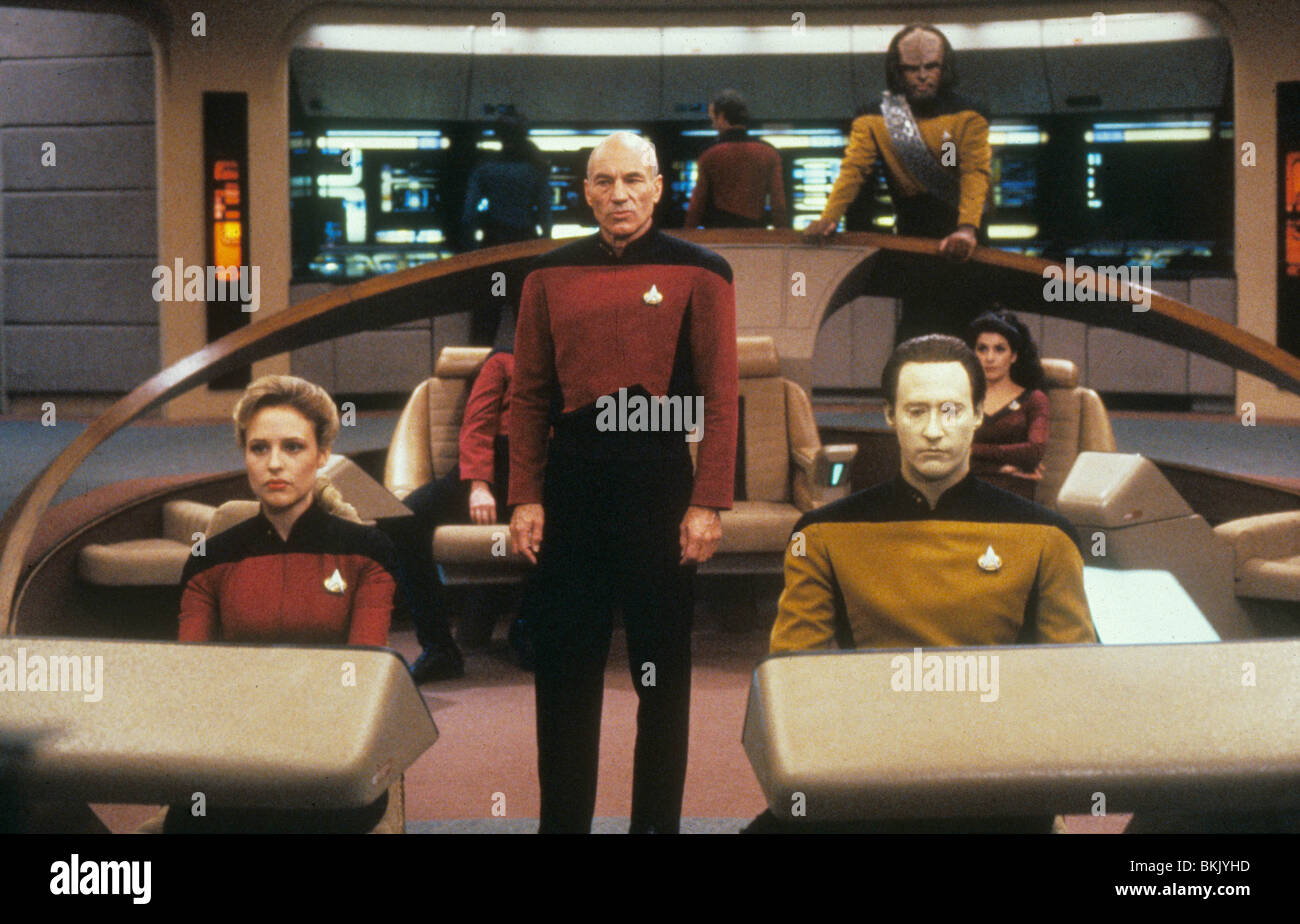 STAR TREK: DIE NÄCHSTE GENERATION (TV)-PATRICK STEWART, MICHAEL DORN, BRENT SPINER, MARINA SIRTIS STN 092 Stockfoto