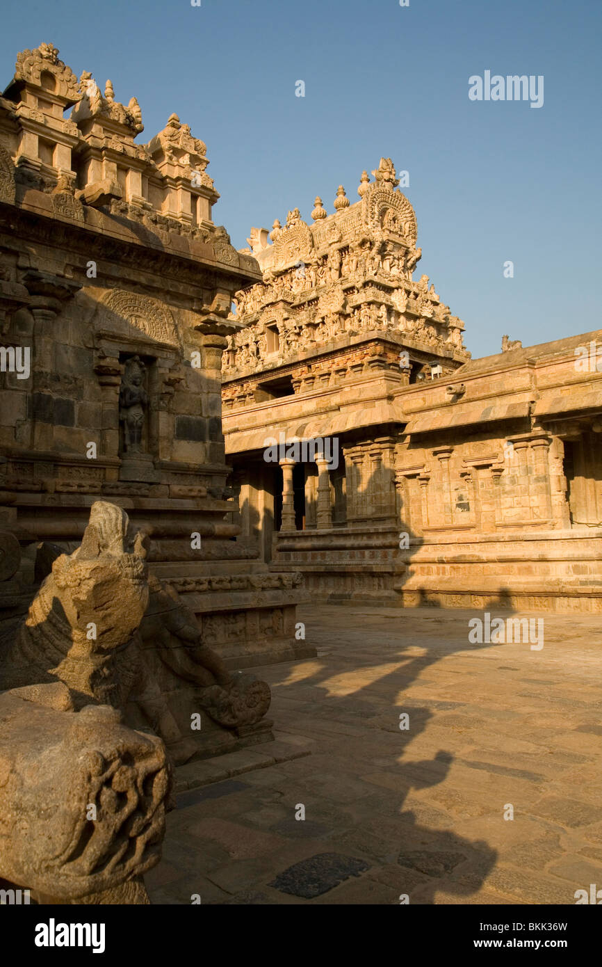Der Airatesvara Tempel in Dharasuram, Kumbakonam, Tamil Nadu, Indien Stockfoto
