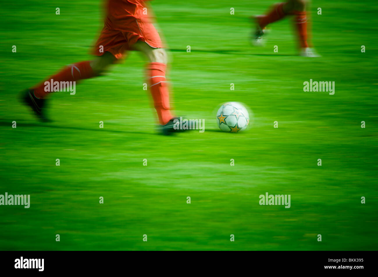 Fußball Spieler Beine Stockfoto