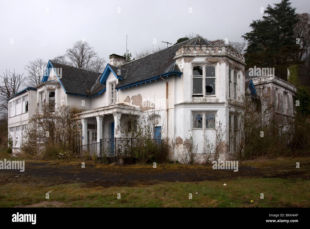 Die verlassenen ehemalige Finnartmore Rekonvaleszenten Home Kilmun Argyll Stockfoto
