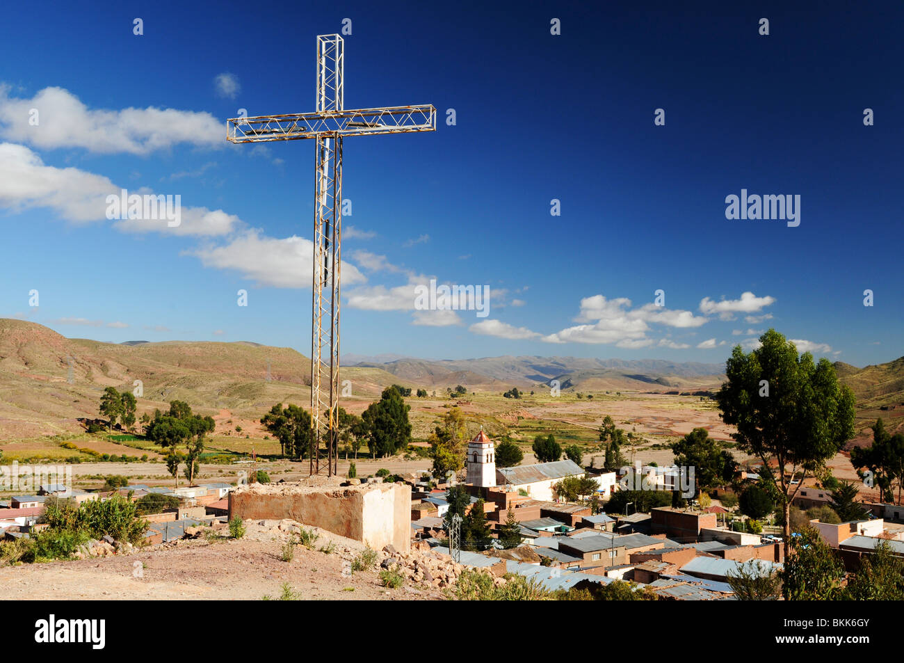 Szene aus Macha--eine kleine Stadt im bolivianischen Hochland. Stockfoto