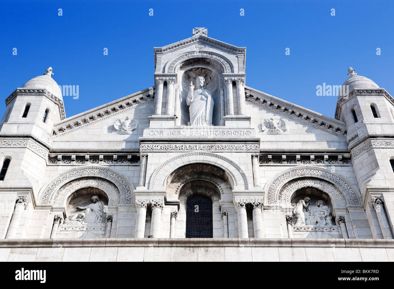 Die Basilika des Heiligen Herzens von Jesus, allgemein bekannt als Basilika Sacre-Coeur, Montmartre, Paris Stockfoto