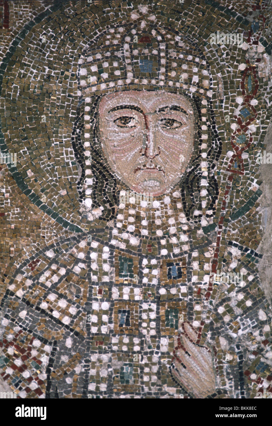 Kaiser Alexius Comnenus Detail des 11. Jahrhunderts Mosaiks in der südlichen Galerie Hagia Sophia Istanbul Türkei Stockfoto