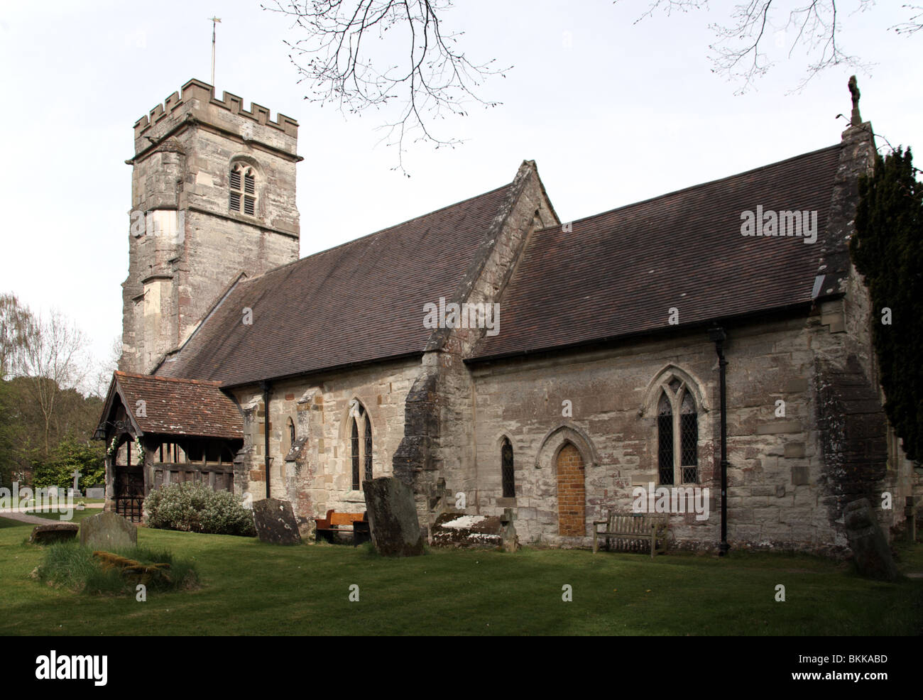 St Giles Kirche, Packwood, Warwickshire Stockfoto