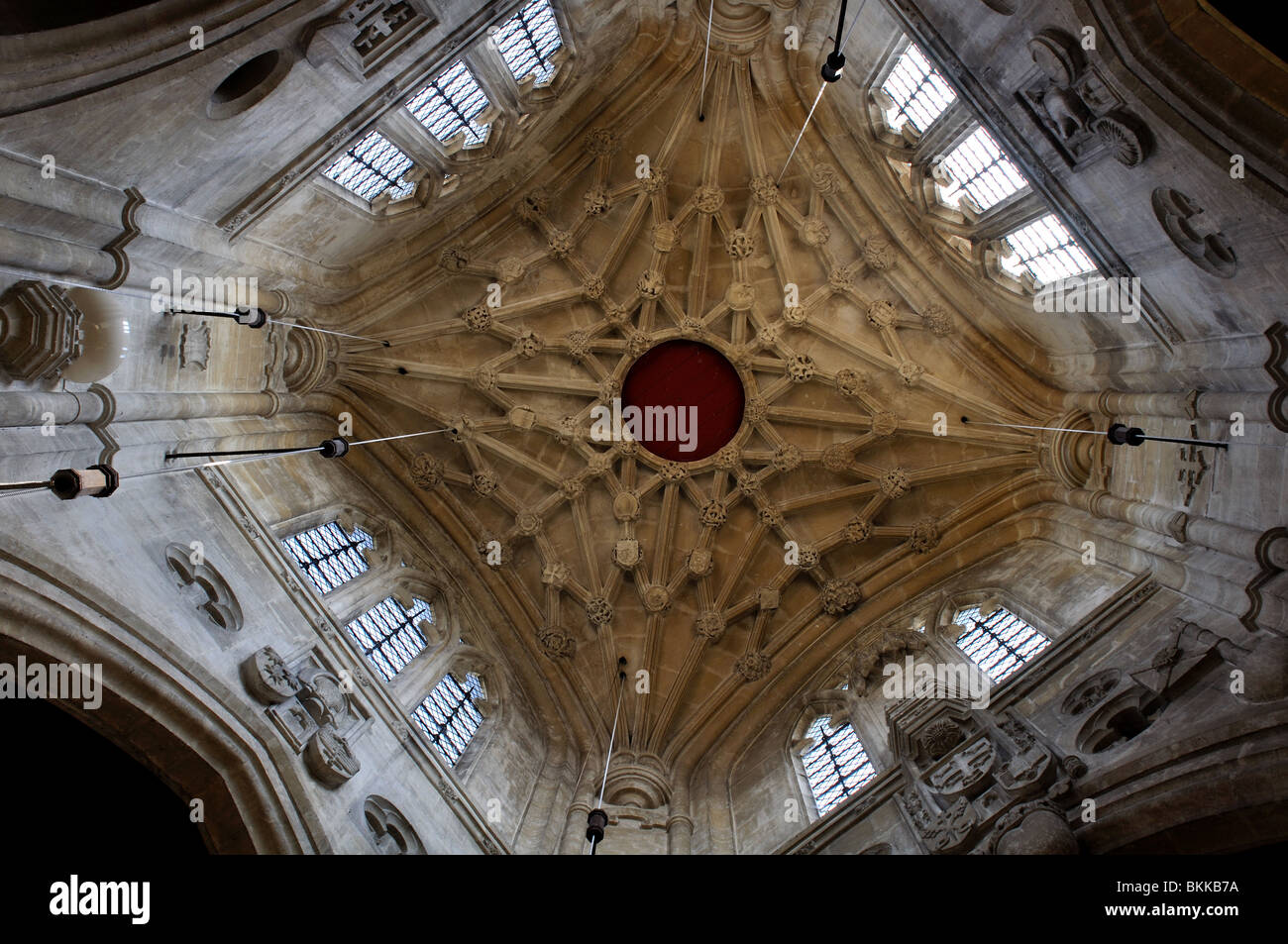 Decke des Turmes Kreuzung St. Sampson Kirche, Cricklade, Wiltshire, England, Vereinigtes Königreich Stockfoto