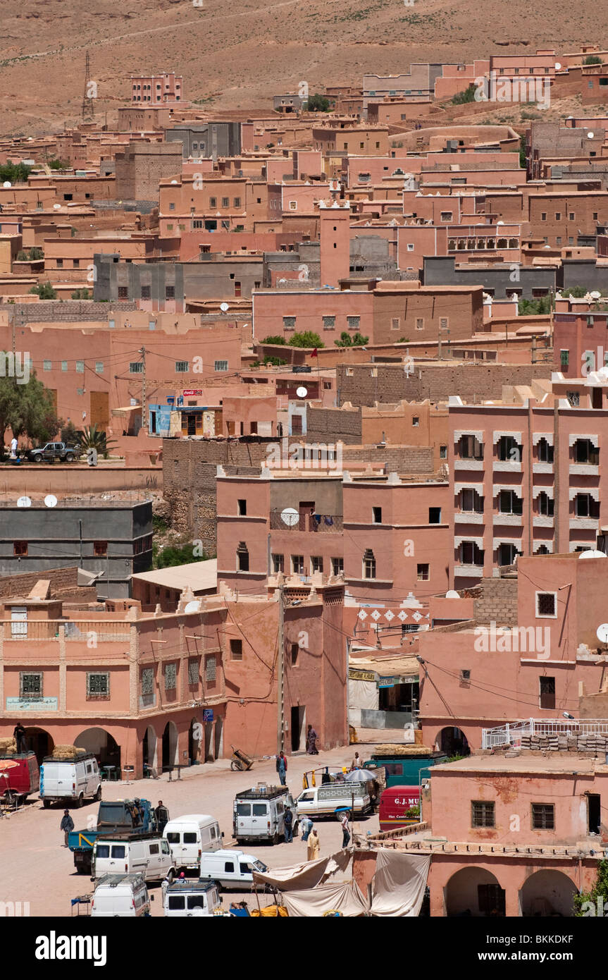 Stadt im Dades Tal, Marokko Stockfoto