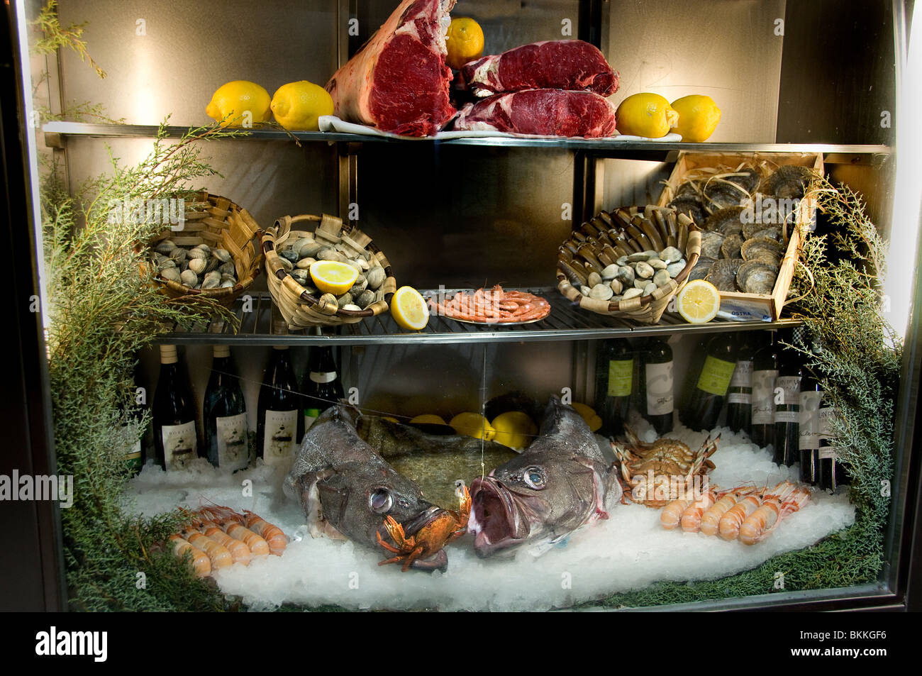 Madrid-Spanien-Bar-Pub-Cafe-Restaurant Essen Fisch Stockfoto