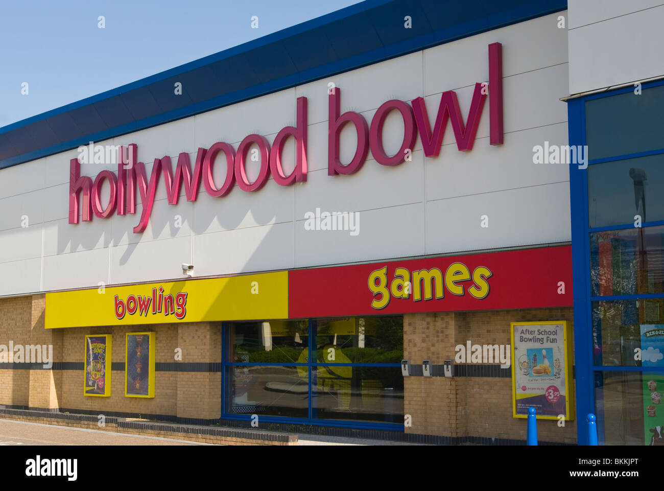 Außen ein Hollywood Bowl Bowling-Anlage Stockfoto