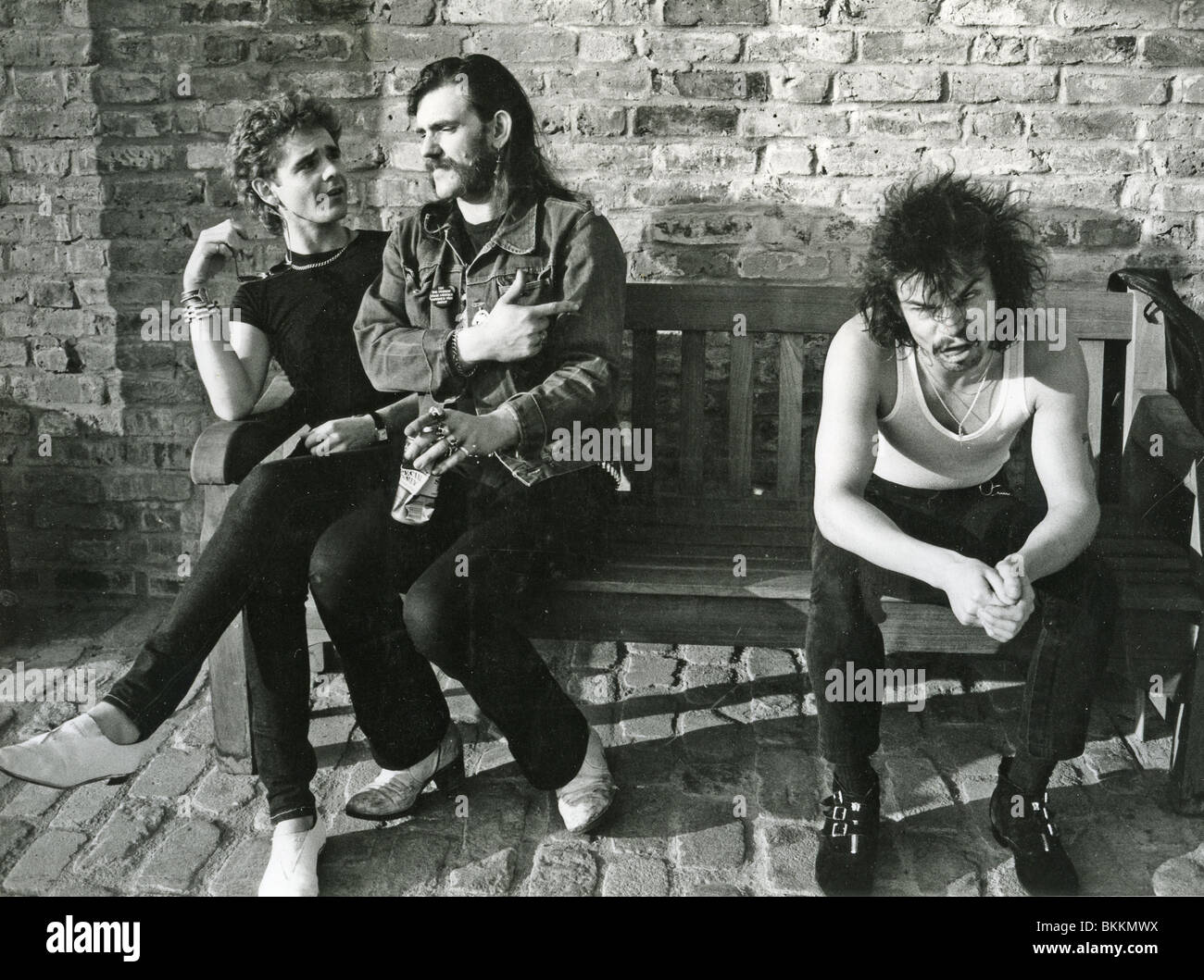 MOTORHEAD aus linken Brian Robertson, Lemmy Kilmister und Phil Taylor Stockfoto