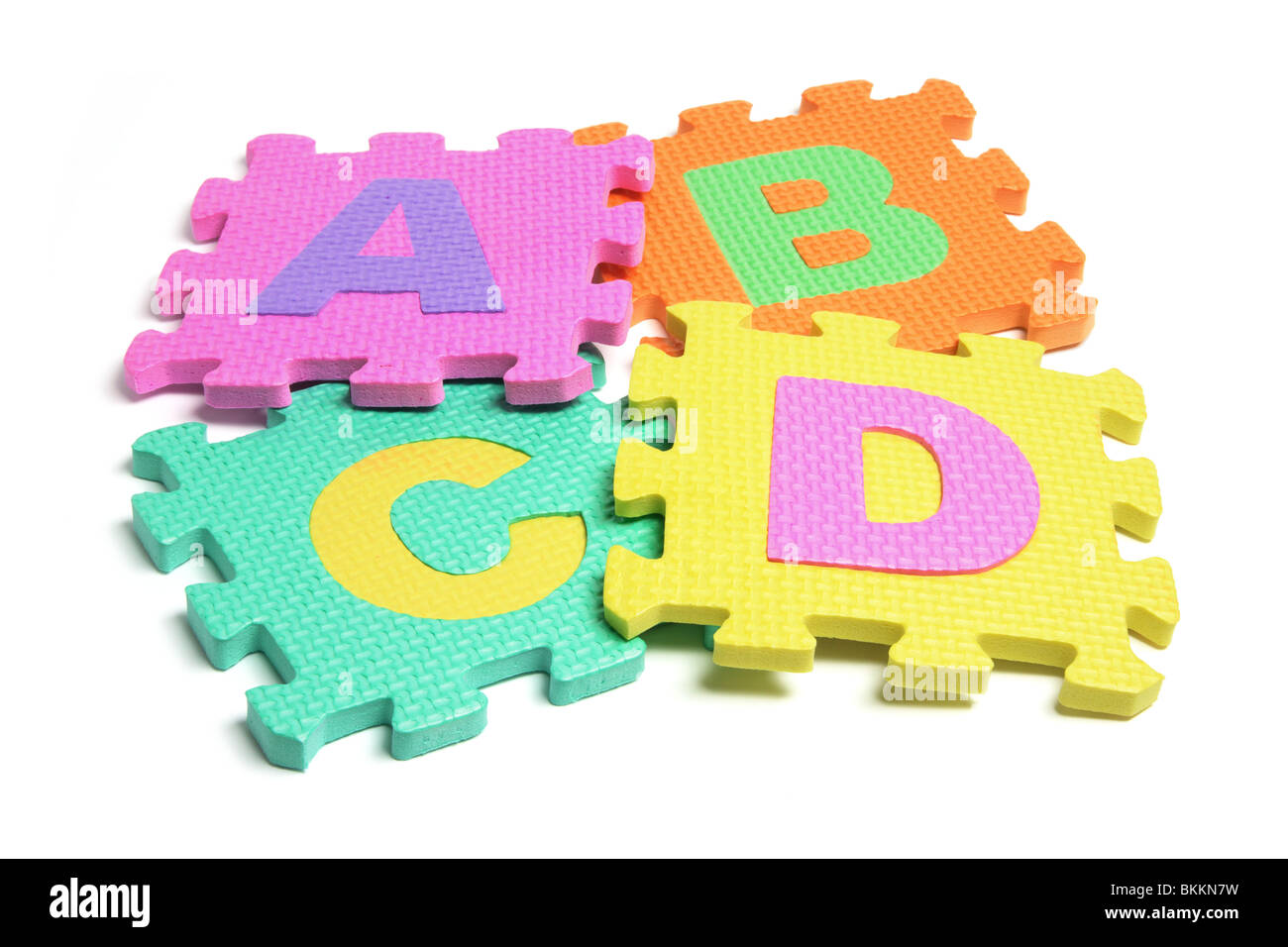 Alphabet-Puzzle-Teile Stockfoto