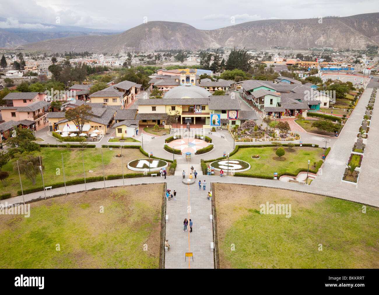 Die äquatorlinie in der Nähe von Quito in Ecuador, Südamerika gekennzeichnet Stockfoto Die äquatorlinie in der Nähe von Quito in Ecuador, Südamerika gekennzeichnet Stockfoto