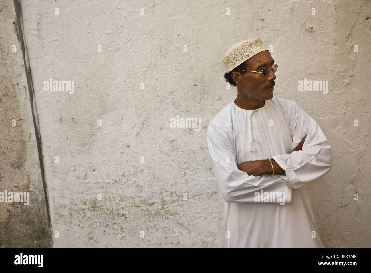 Suaheli Mann - Stonetown, Sansibar, Tansania. Stockfoto