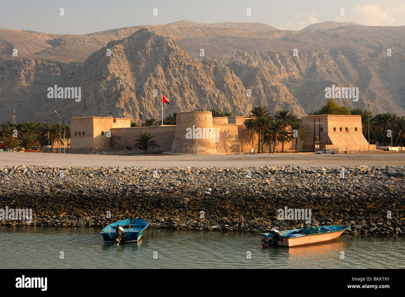 Die Festung von Khasab, Halbinsel Musandam, Sultanat von Oman Stockfoto