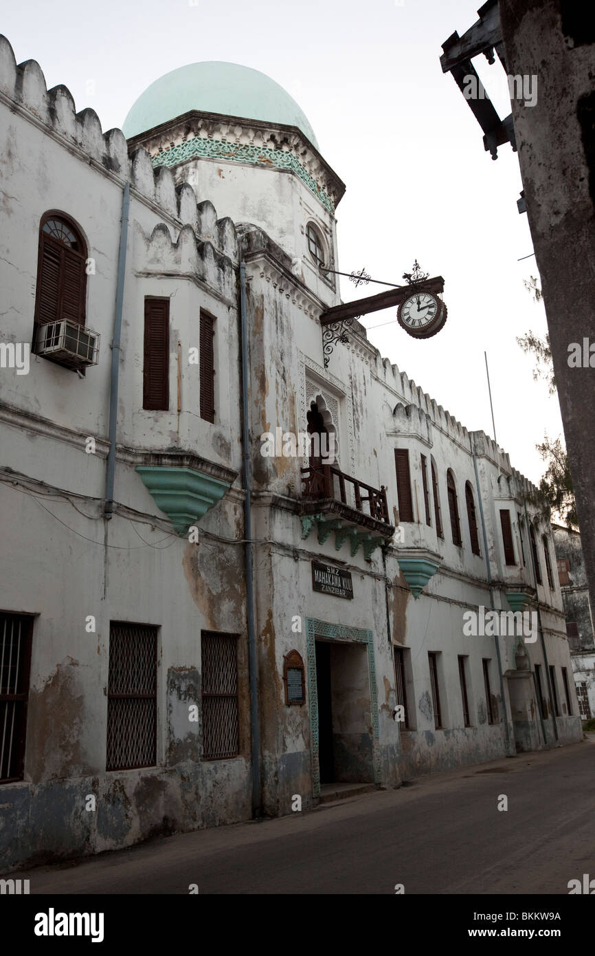 High Court Building - Stonetown, Sansibar, Tansania. Stockfoto