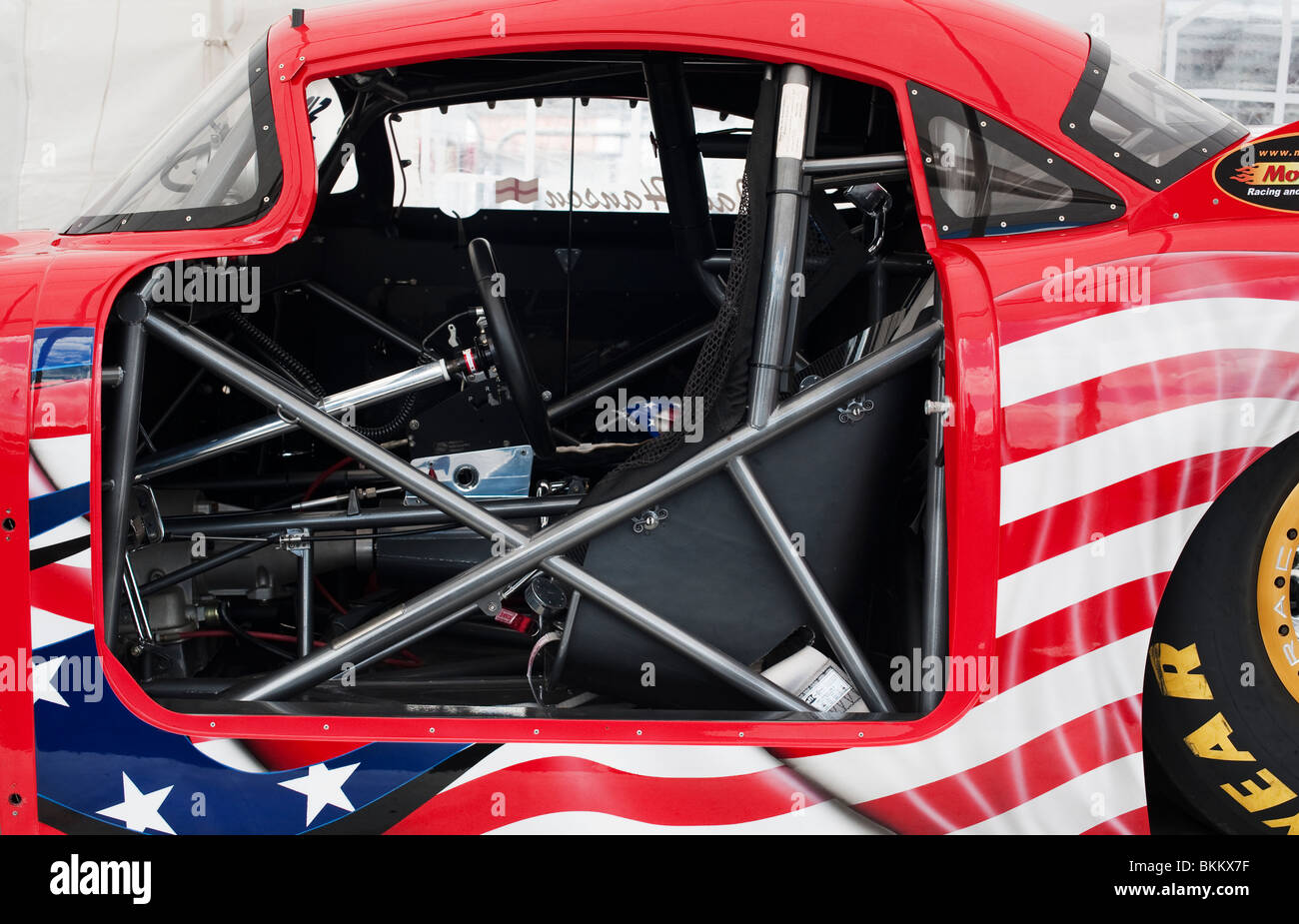 Ian hanson Chevrolet Corvette drag Auto in Santa Pod Raceway, England Stockfoto
