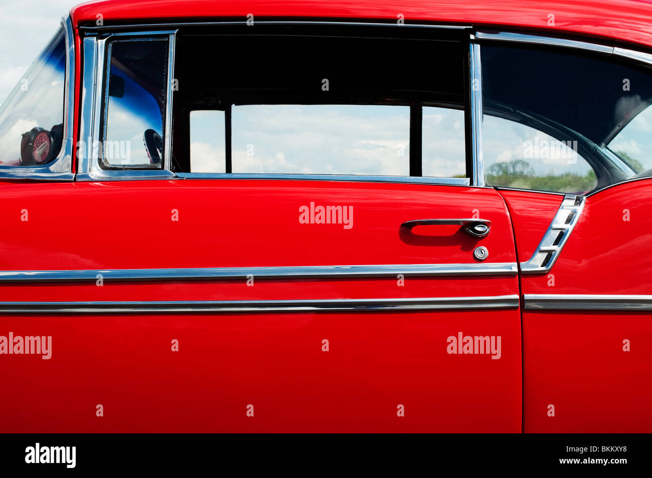 1956 Chevrolet Bel Air. Chevy. Amerikanische Oldtimer. Abstrakt Stockfoto