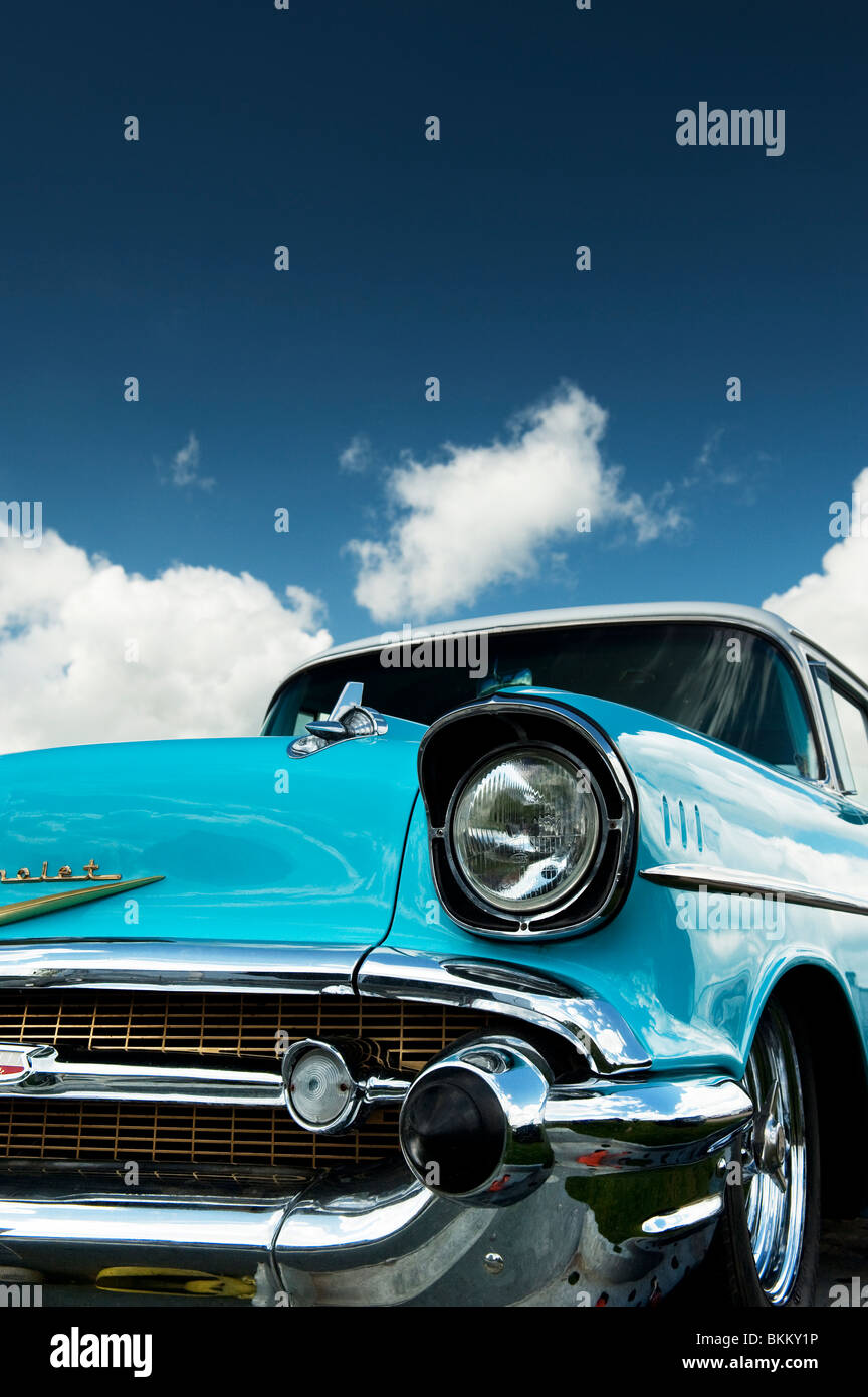 1957 Chevrolet Bel Air. Chevy. Amerikanische Oldtimer Stockfoto