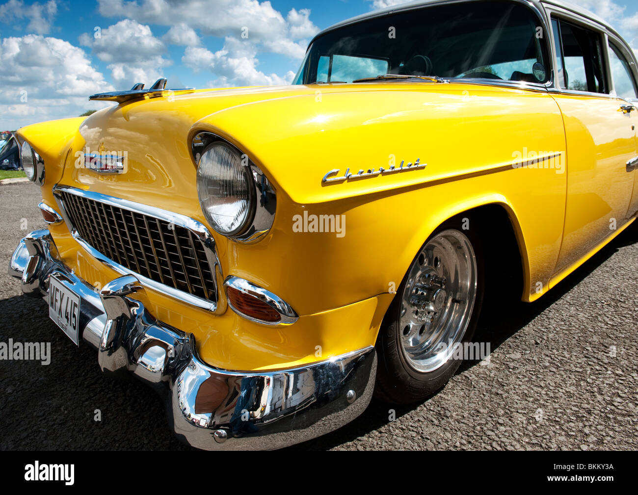 1955 Chevrolet Bel Air. Chevy. Amerikanische Oldtimer Stockfoto