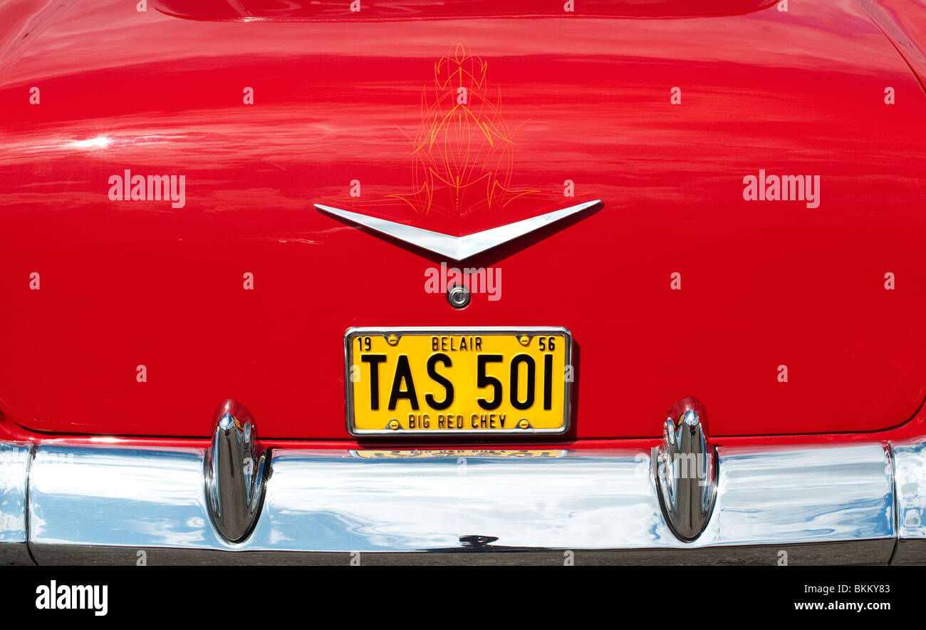 1956 Chevrolet Bel Air. Chevy. Amerikanische Oldtimer. Abstrakt Stockfoto