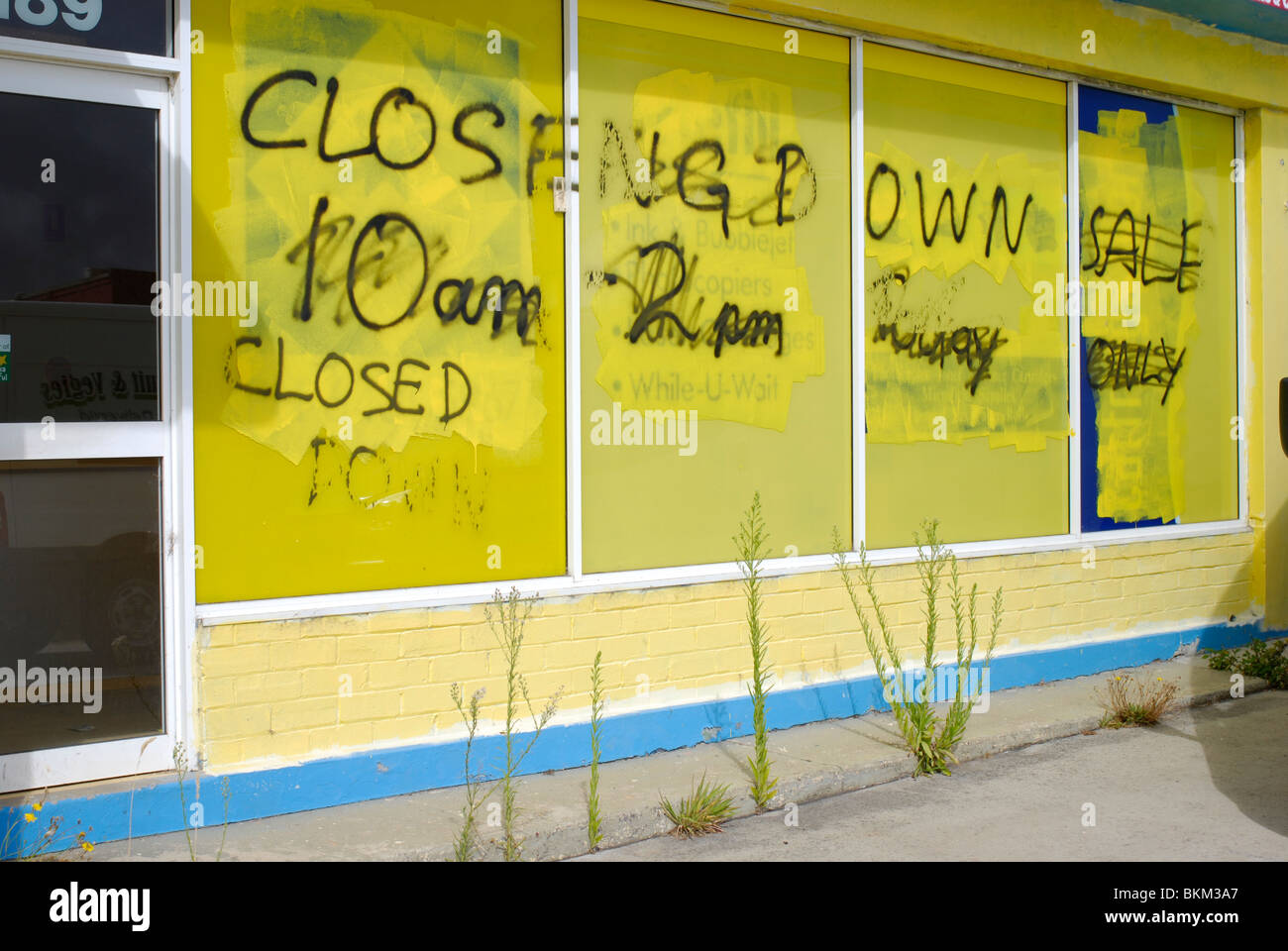 Business-Räumlichkeiten-Shop geschlossen Stockfoto