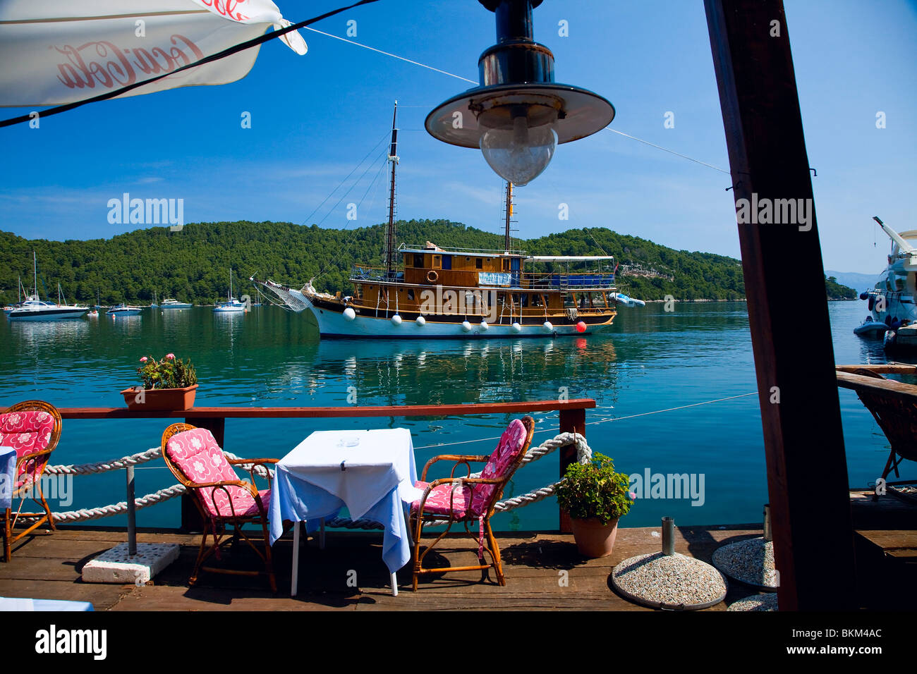 Kroatien, Insel der Nationalpark Mljet, Polace Hafen Stockfoto