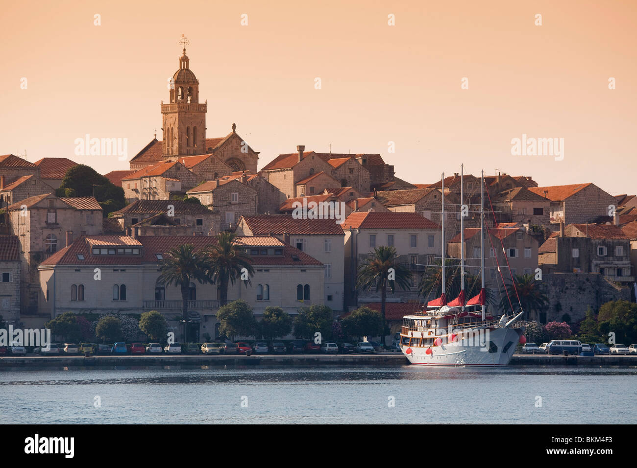 Kroatien, Dalmatien, dalmatinische Küste, Insel Korcula, Korcula Stadt Stockfoto