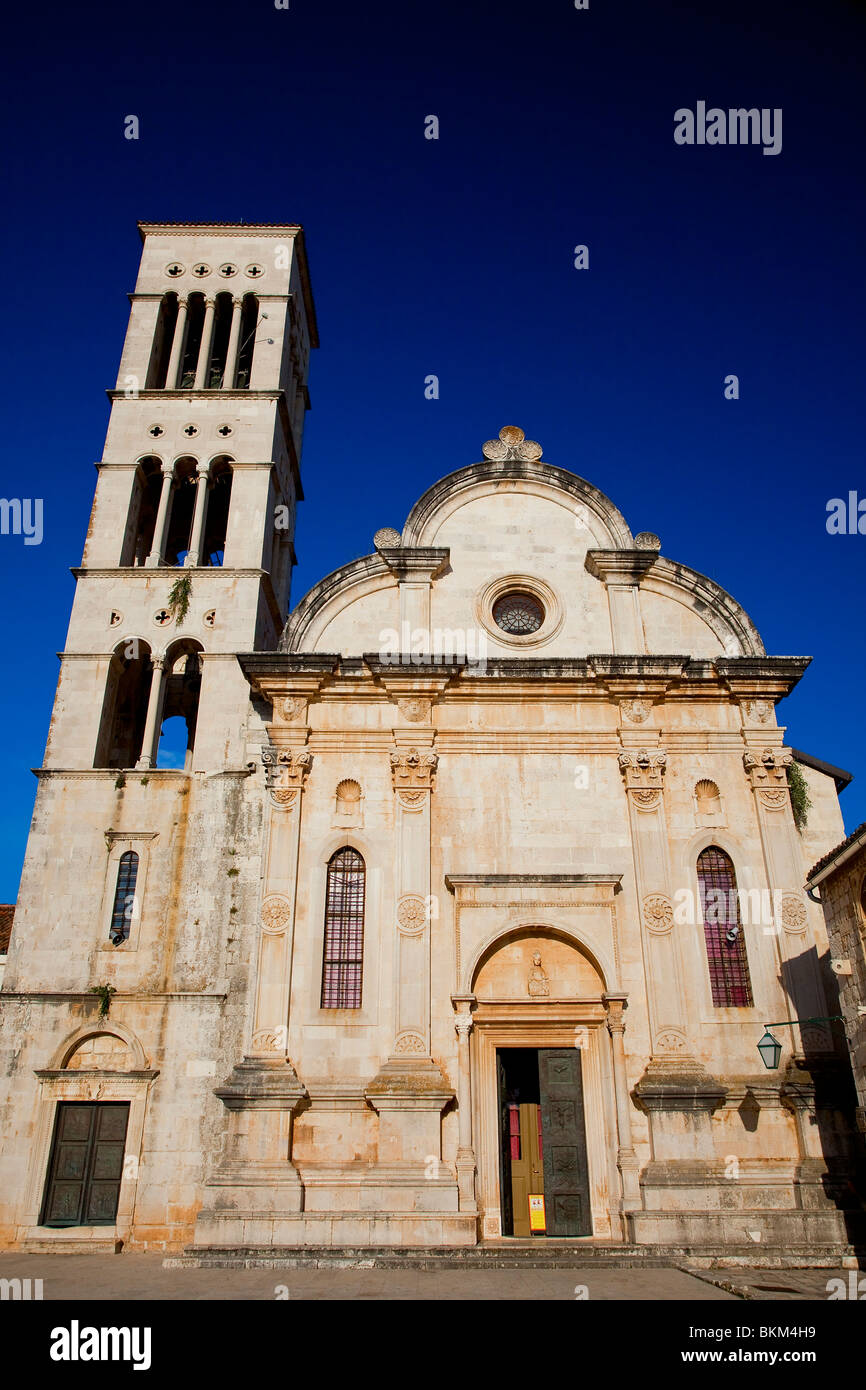 Insel Hvar, Hvar Stadt, St Steven Kathedrale, Kroatien Stockfoto
