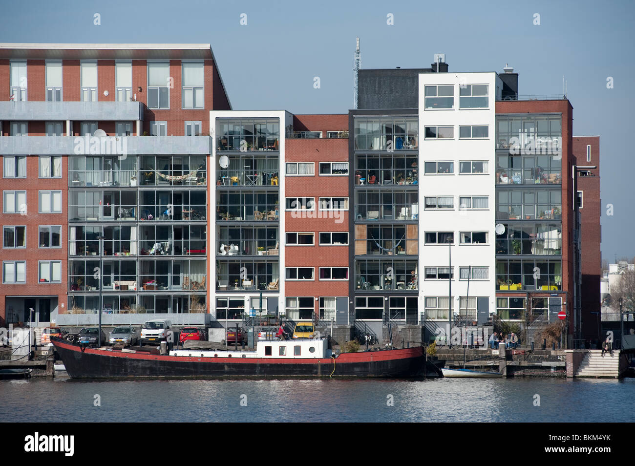 Moderne Wohnanlagen in Insel Java Bezirk der Amsterdam Niederlande Stockfoto