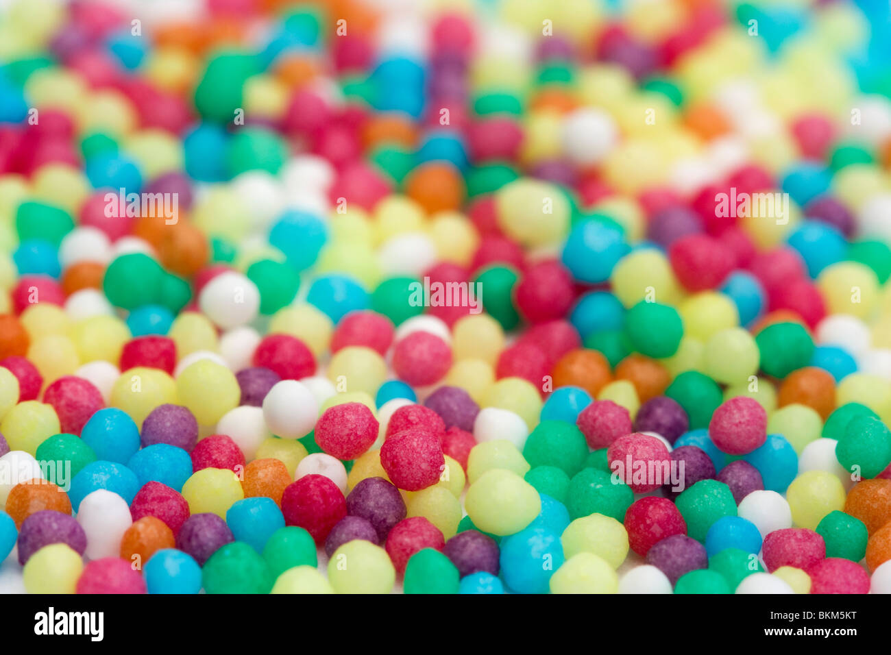 Makroaufnahme einer bunten Süßigkeiten Streusel Stockfoto