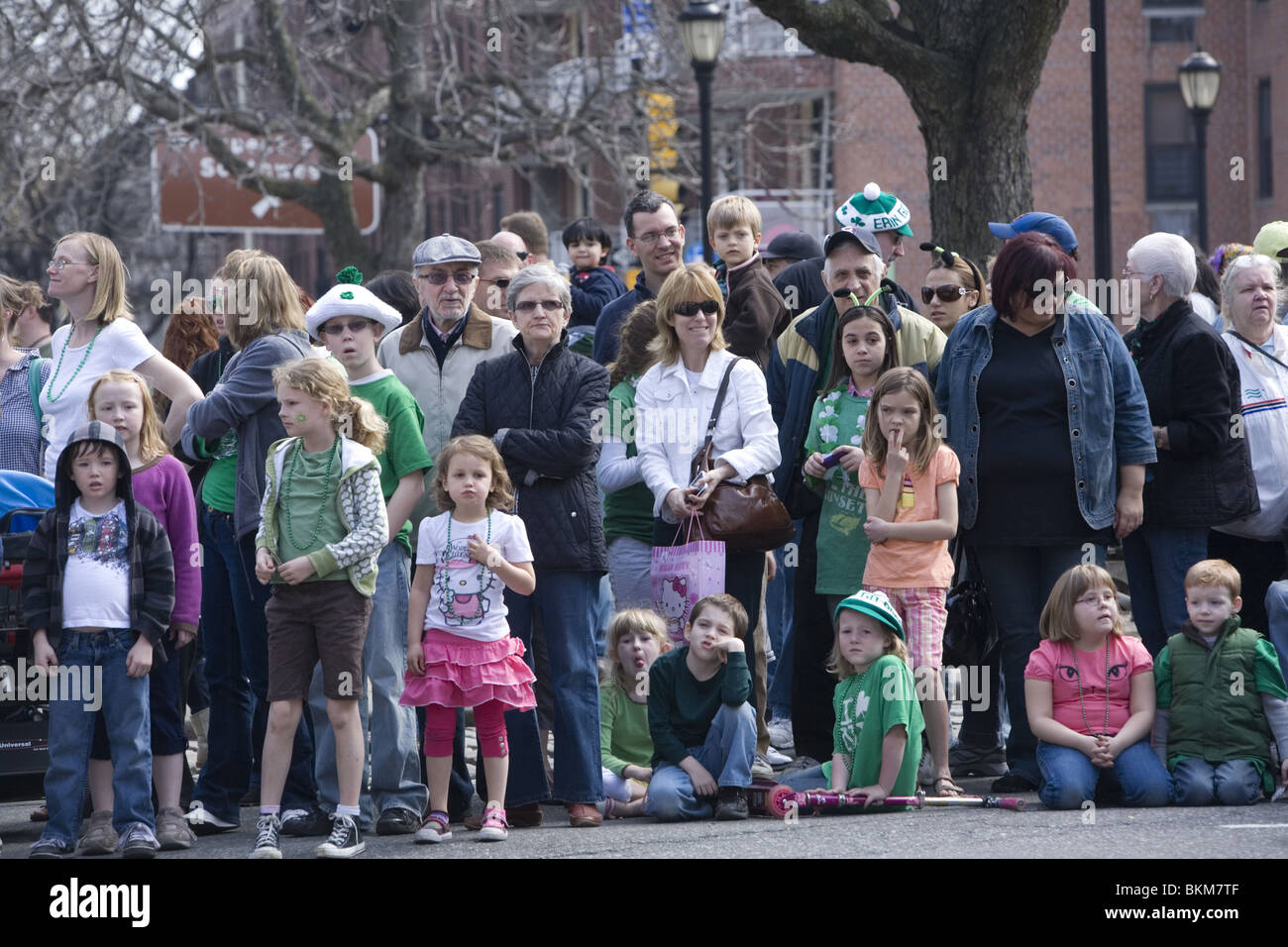 Brooklyn Irish American Day Parade findet in der Nähe von Saint Patricks Day jährlich in Park Slope, Brooklyn, NY. Stockfoto