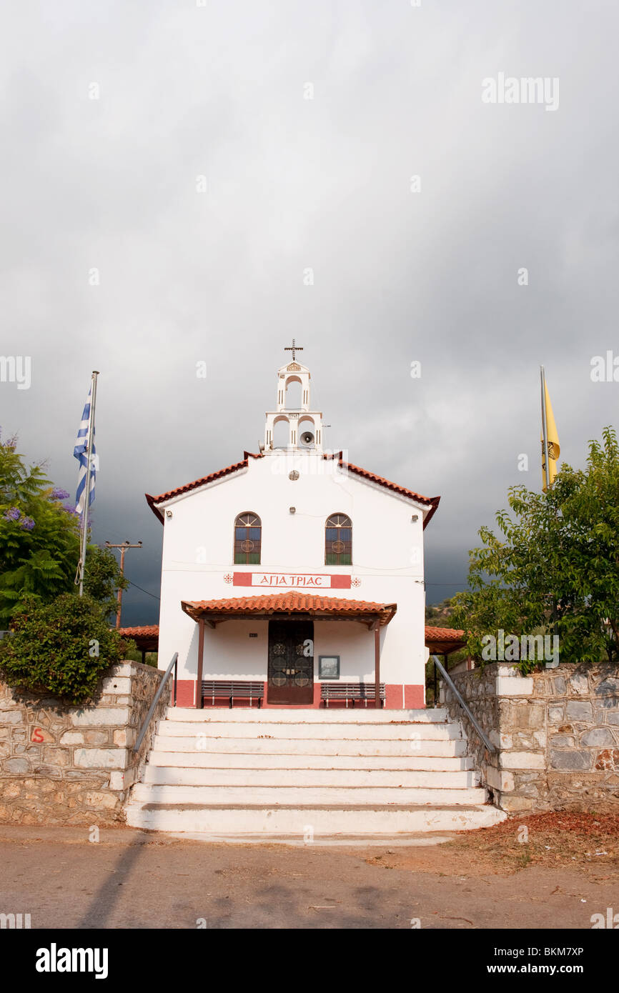 Alte Kirche Stoupa Stockfoto