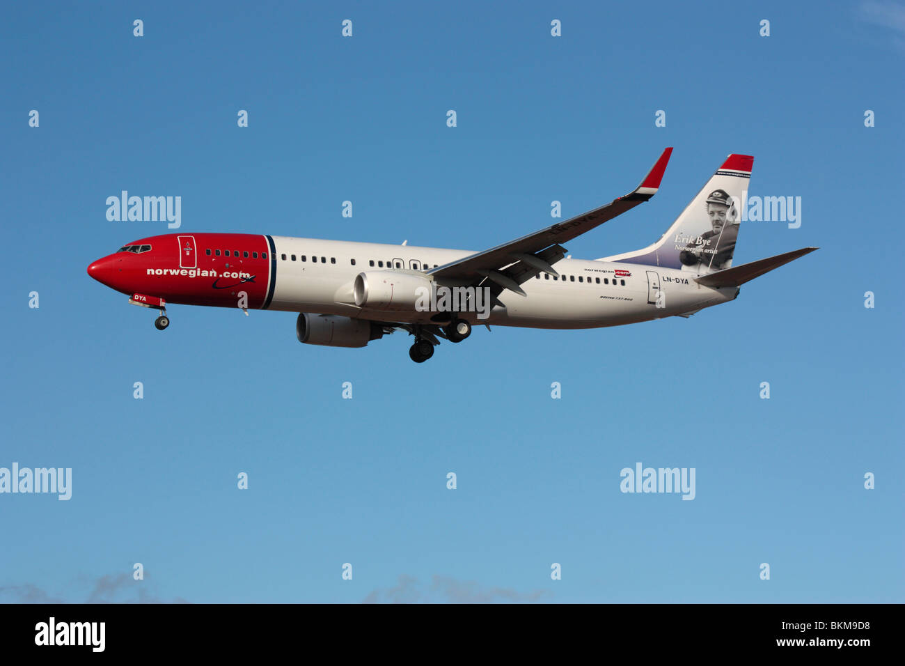 Boeing 737-800 Passenger Jet von norwegischen Fluggesellschaften Stockfoto