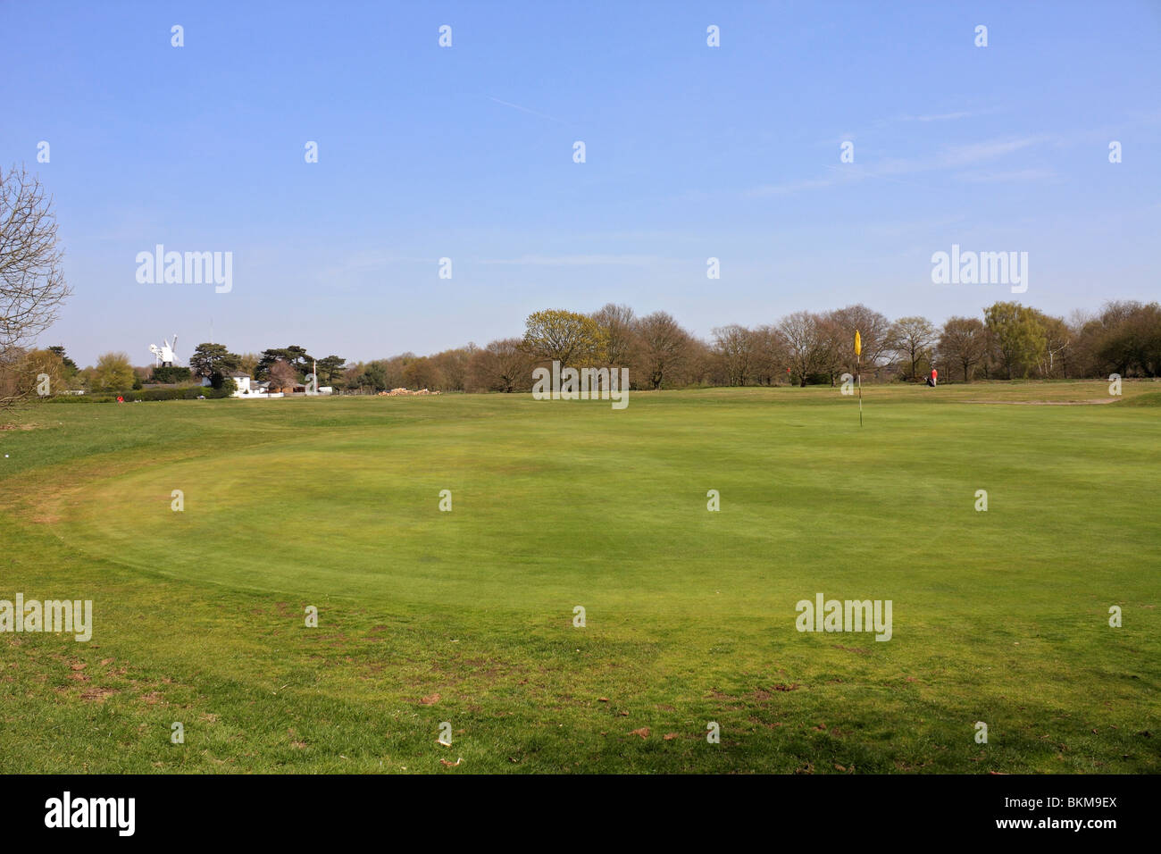 Das erste Loch in Wimbledon Common London Scottish Golf Club, London SW19 England UK Stockfoto