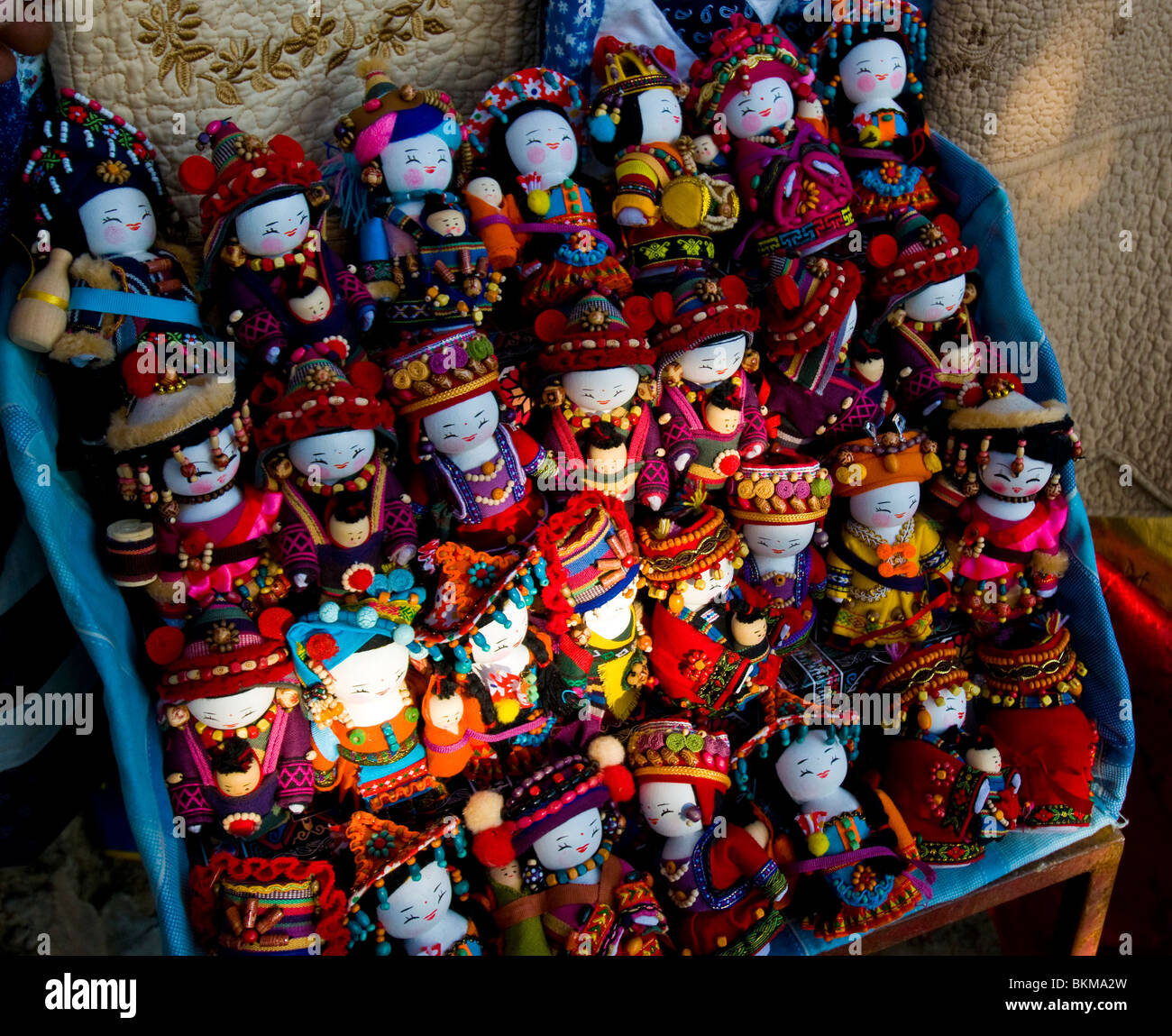 Chinesische handgefertigte Puppen Peking China Stockfoto