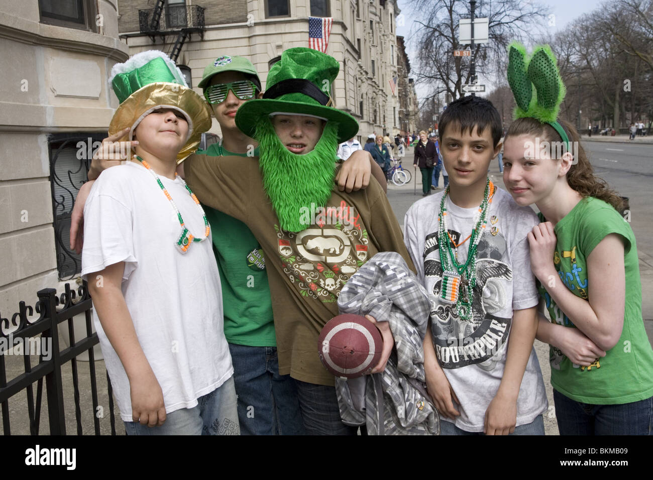 Brooklyn Irish American Day Parade findet in der Nähe von Saint Patricks Day jährlich in Park Slope, Brooklyn, NY Stockfoto