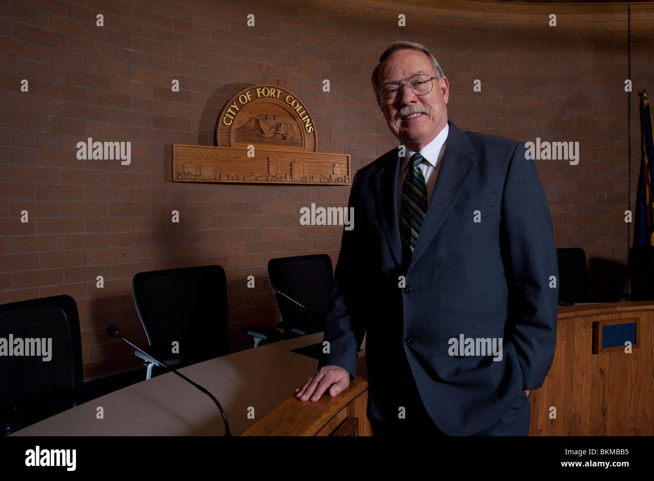 Porträt der Stadt von Fort Collins, Colorado Bürgermeister Doug Huchinson Stockfoto