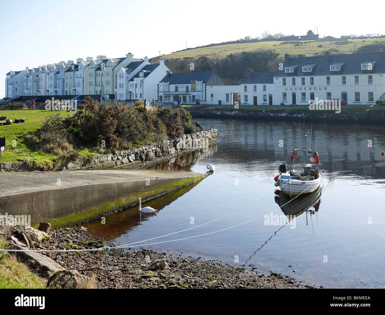 Cushenden Harbour, County Antrim, Nordirland Stockfoto