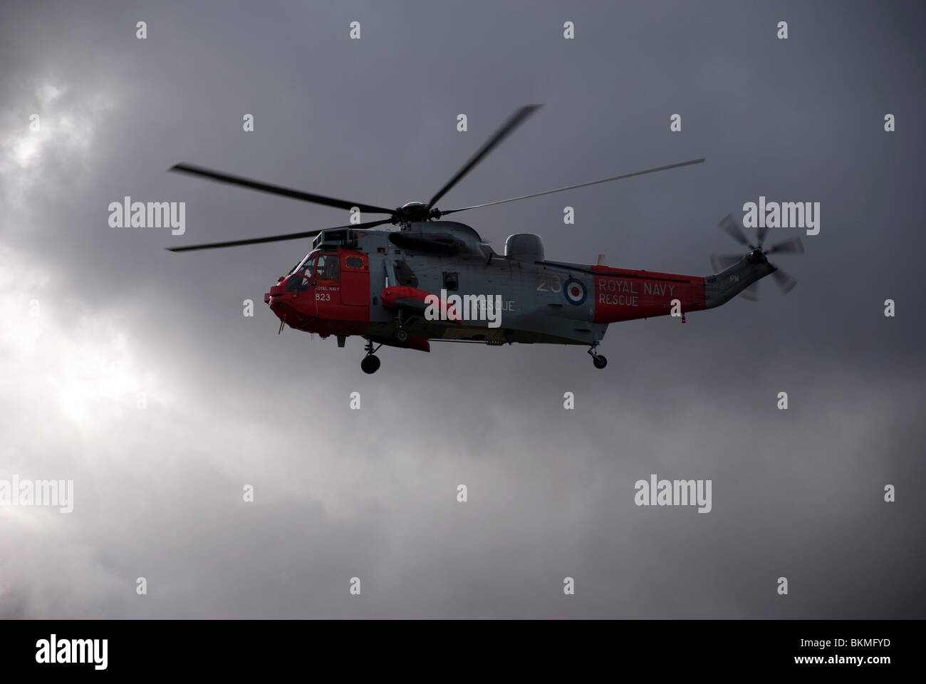Königliche Marine Suche & Rettung Sea King MK5 Hubschrauber Stockfoto