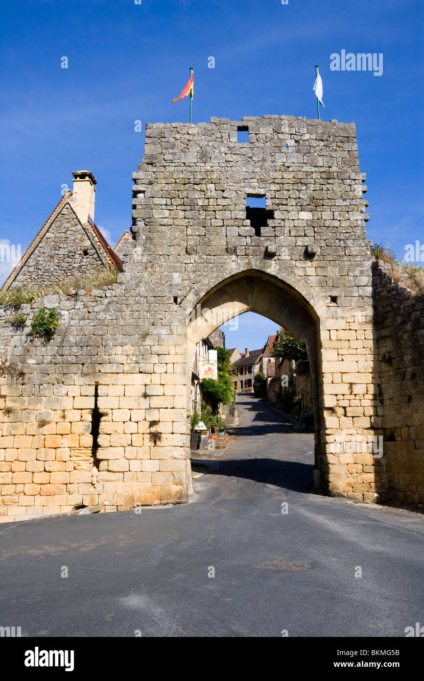 Domme, Dordogne, Aquitaine, Süd-West-Frankreich, Europa Stockfoto