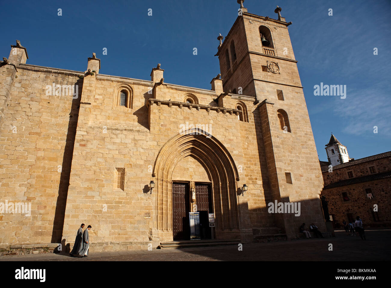 Iglesia Concatedral de Santa María Centro Histórico monumentale Cáceres Extremadura España Kirche Spanien Stockfoto