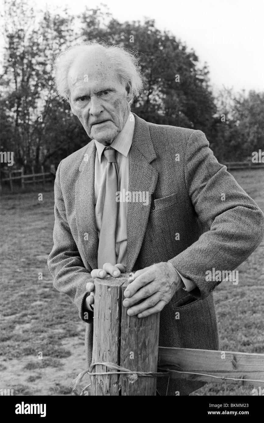 Legendäre englische Walisisch Dichter abgebildet R.S Thomas im Jahr 1992 Hay Festival of Literature Hay-on-Wye Powys Wales UK Stockfoto