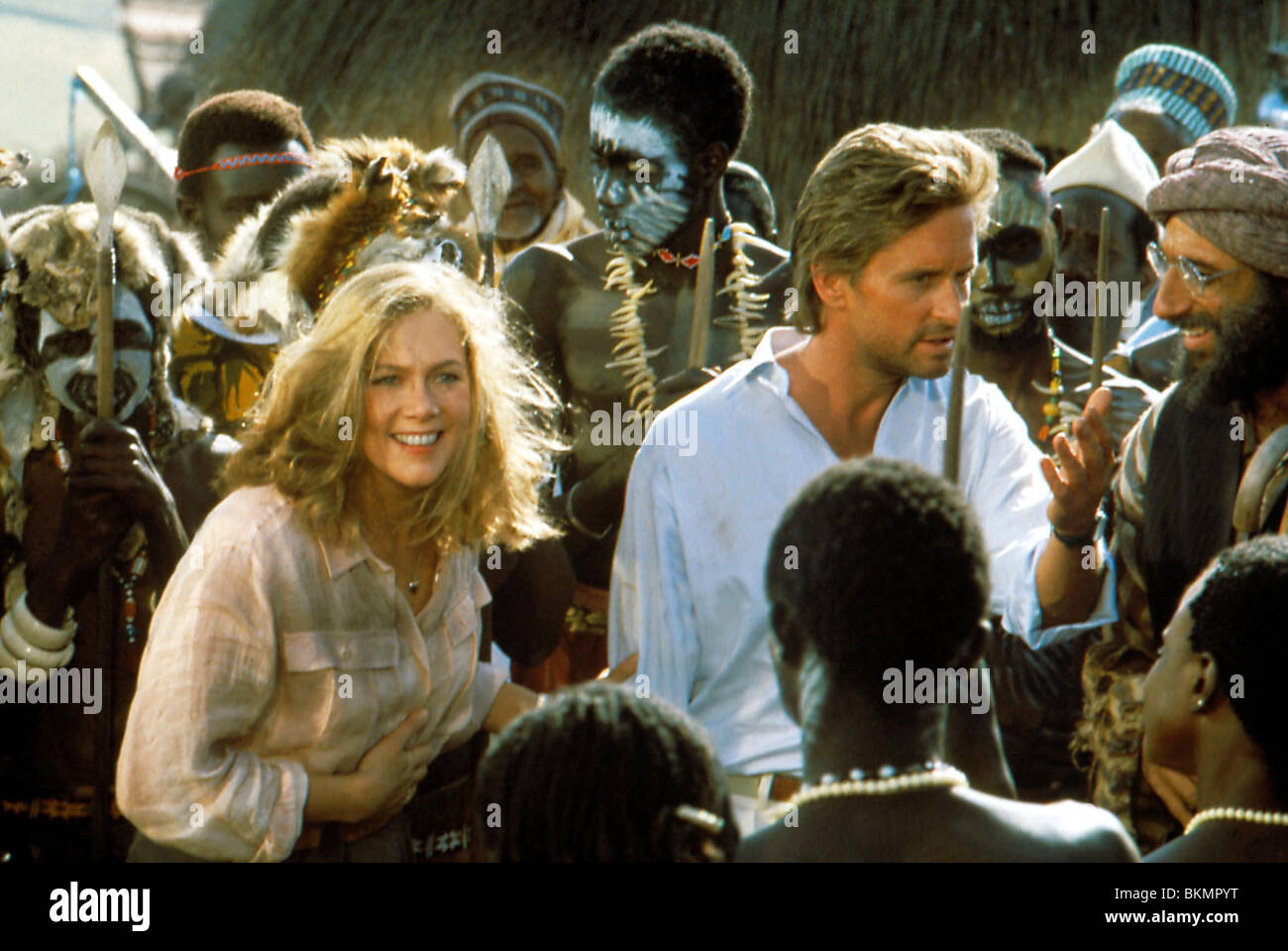 DAS JUWEL DES NILS (1985) KATHLEEN TURNER, MICHAEL DOUGLAS, AVNER EISENBERG JON 005 Stockfoto