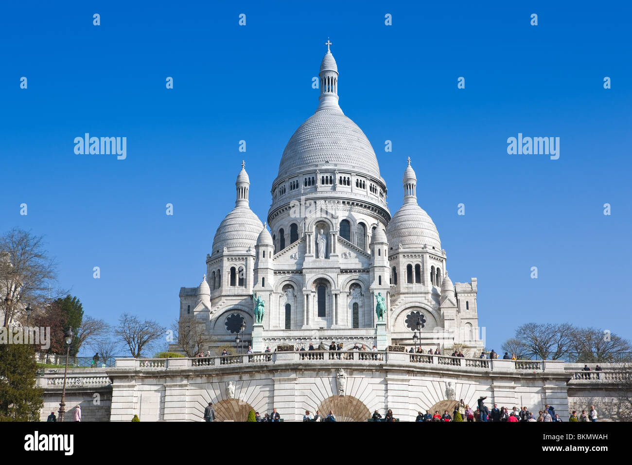 Die Basilika des Heiligen Herzens von Jesus, allgemein bekannt als Basilika Sacre-Coeur, Montmartre, Paris Stockfoto