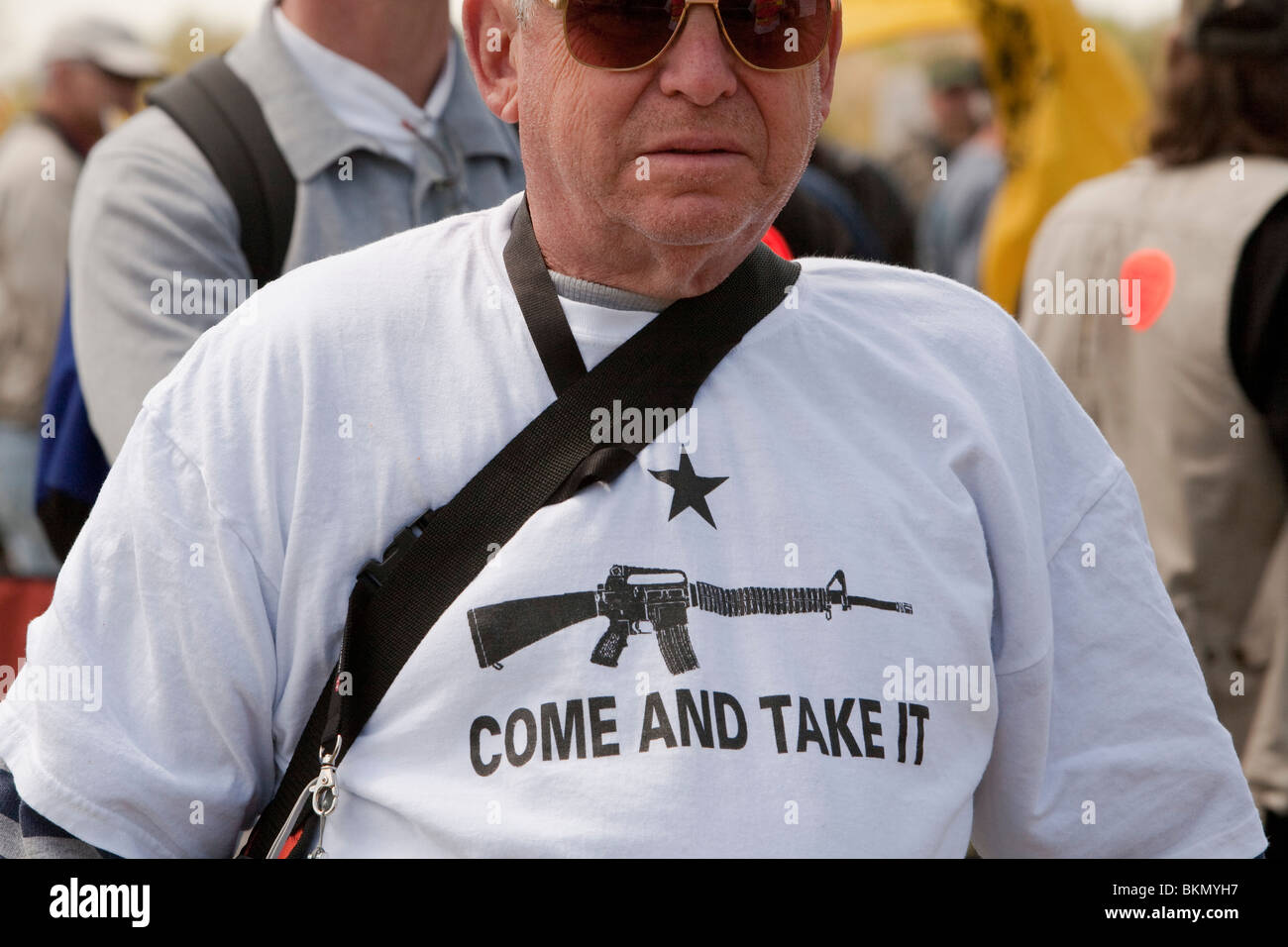 Washington, DC - pro-Gun Aktivisten Rallye in der Nähe des Washington Monument. Stockfoto