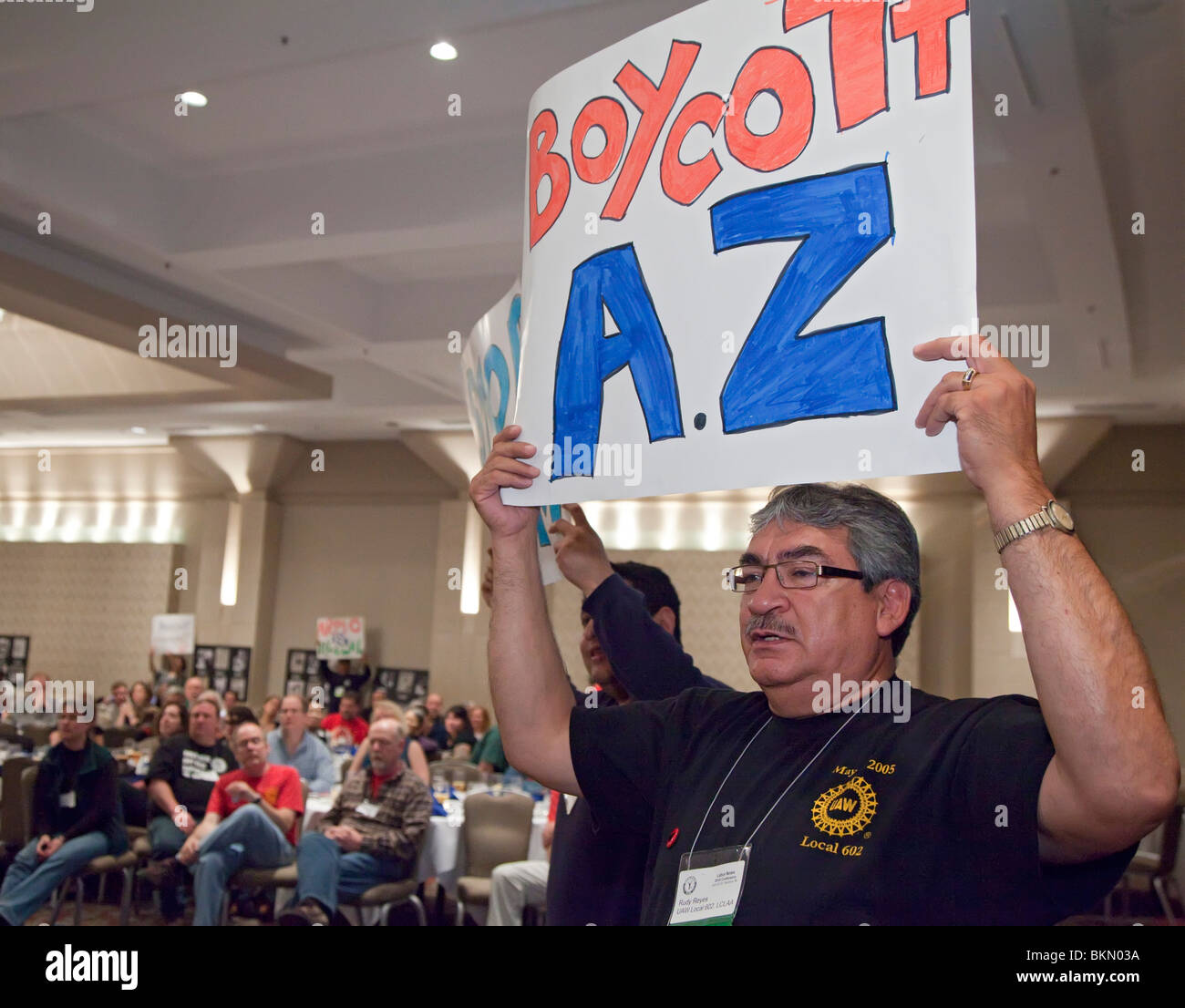 Protest gegen Arizona Zuwanderungsgesetz Stockfoto